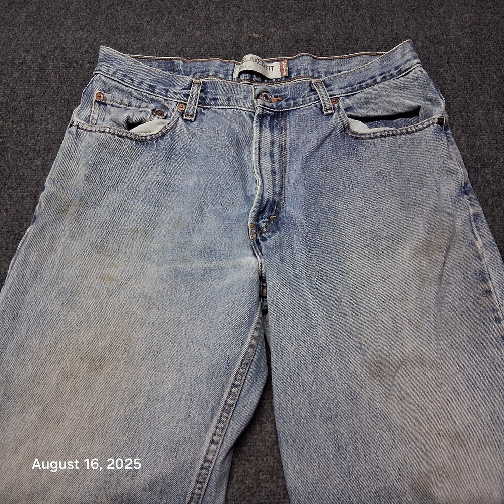 Levi 550 Jeans Men 36x30 Blue Relaxed‎ Fit Tapered Leg Casual Workwear Pants